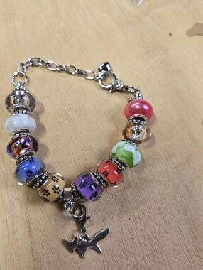 Fox/ Paw Print Dangle Braclet